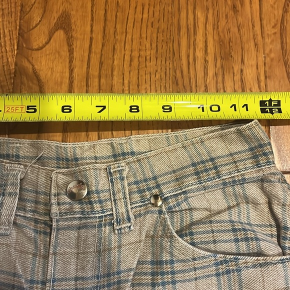 Vintage 1960’s misses wrangler plaid jeans 11/12 slim - Picture 7 of 15